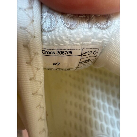 Crocs Women's Sneakers - Literide 360 Pacer Lace Up White Shoes Size W7 - Picture 11 of 11